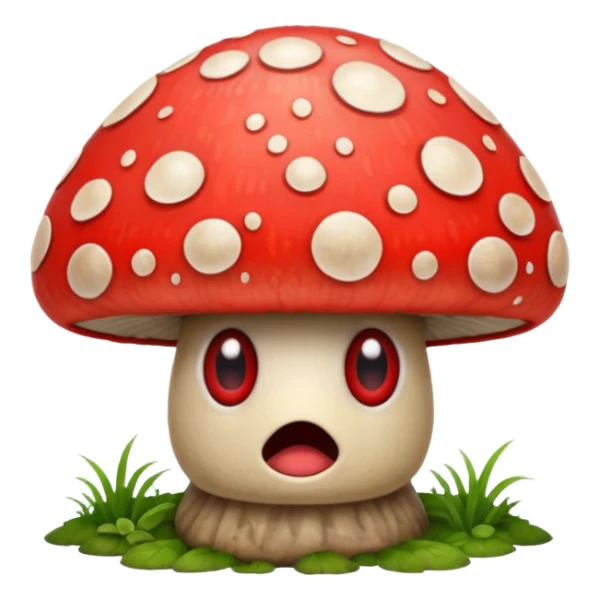 a rabid mushrooms with eyes sticker
