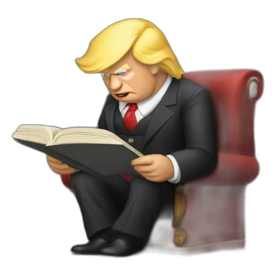 Donald Trump reading Marx kapital sticker
