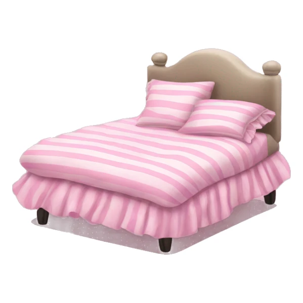 pink bed with ruffles and zebra print sticker