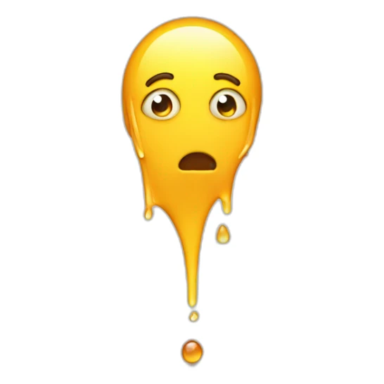 Nervous smile with a drop of sweat sticker