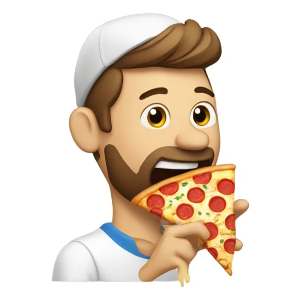 Eating pizza sticker