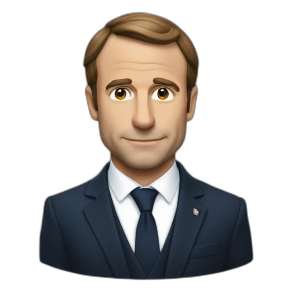 Macron qui fait un bras d'honneur sticker