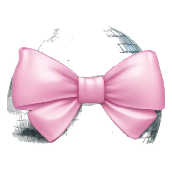 Disco ball with a light pink bow on the top sticker