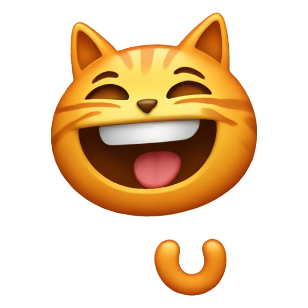 spicy emoji with cat laughing emoji  sticker