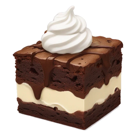 brownie with ice cream sticker