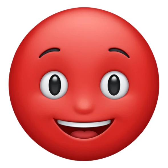 Happy emoji with red eyes sticker