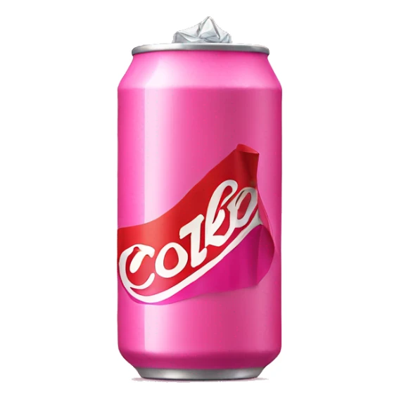 Pink coke with a pink bow rapped around it sticker