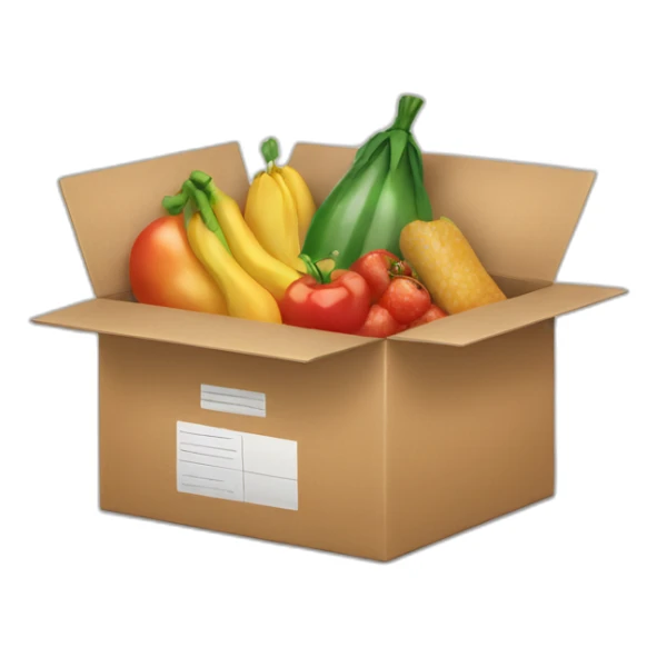 box of groceries sticker