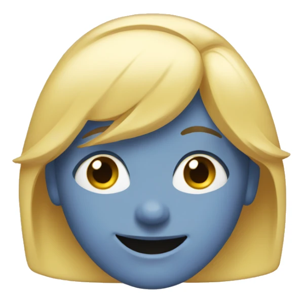 Happy face with blond hair  sticker