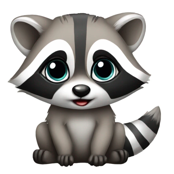 Cute baby raccoon  sticker