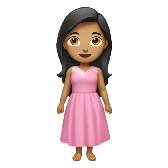 A filipina wearing a pink dress sticker
