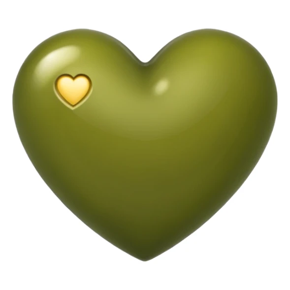 olive green heart  imogjies sticker