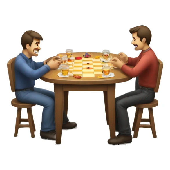 "An emoji of a table with a cup game being played, featuring cups arranged on the table, often associated with skill-based challenges or party games sticker