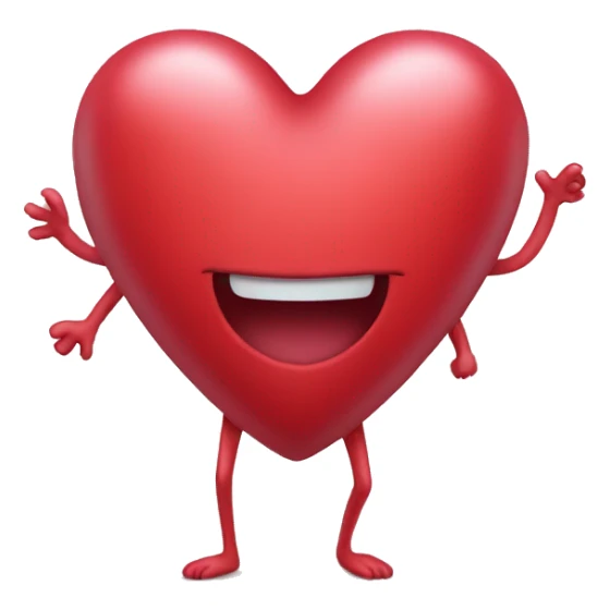 Heart with legs  sticker