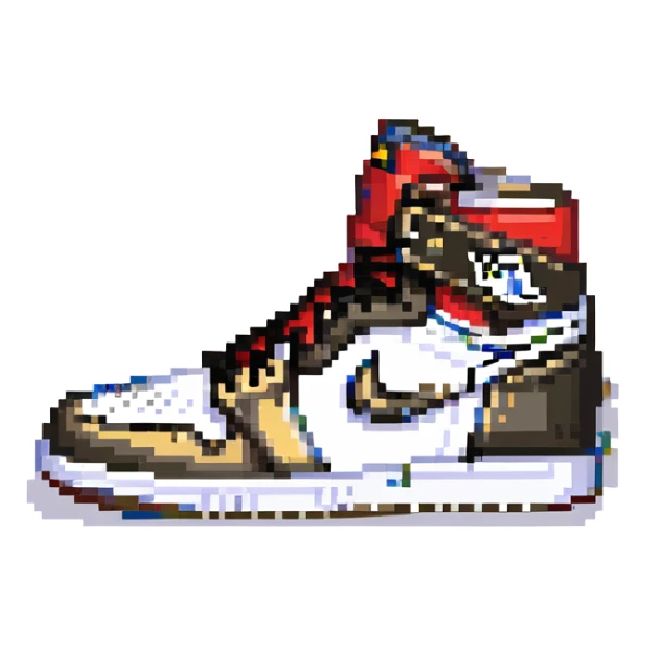 black and gold Jordan 1 sneaker sticker