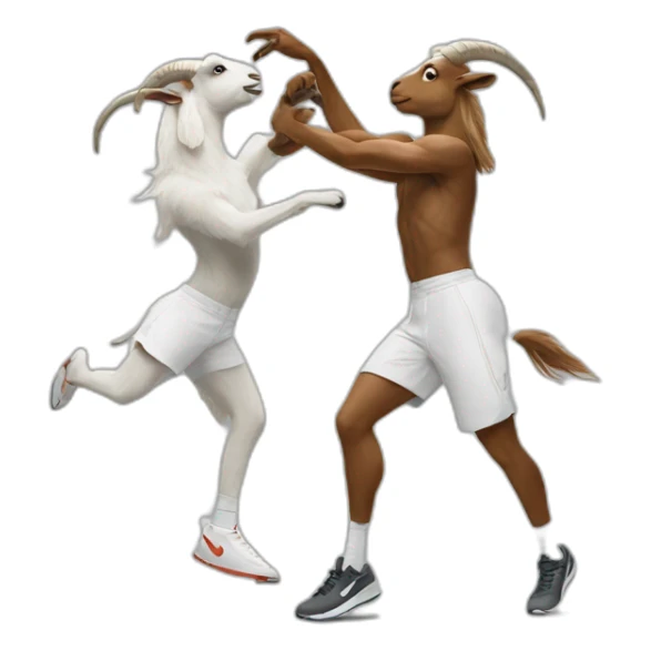 Two Dancing goats in Nike sportswear sticker