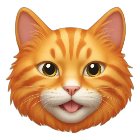 orange cat with a bird in your mouth sticker