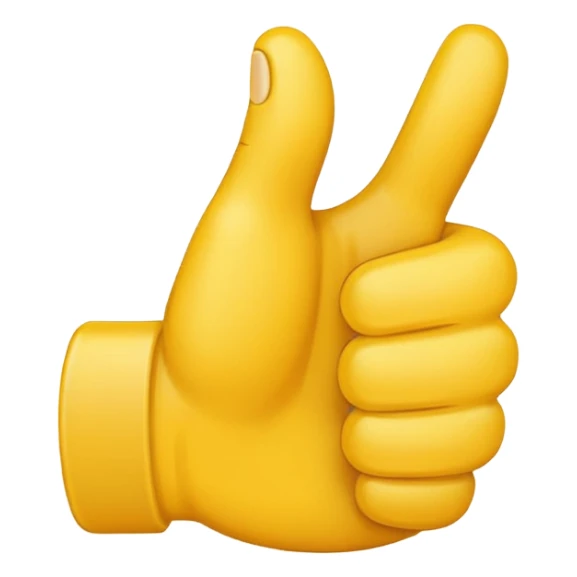 thumbs up emoji with two thumbs facinf outwards sticker