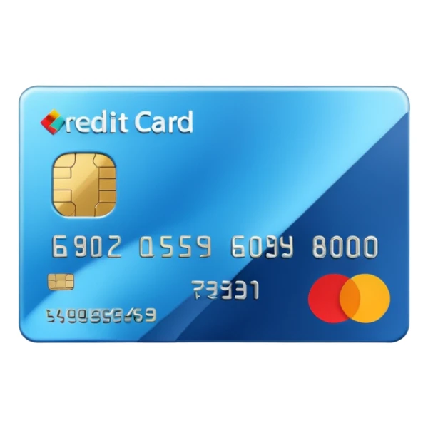 3D icon of a credit card–style corporate card, with a clear highlight in #FF3D00, minimal and high-end. sticker