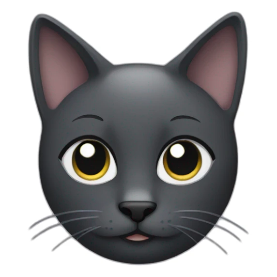 There is a Grey black cat face on love. sticker