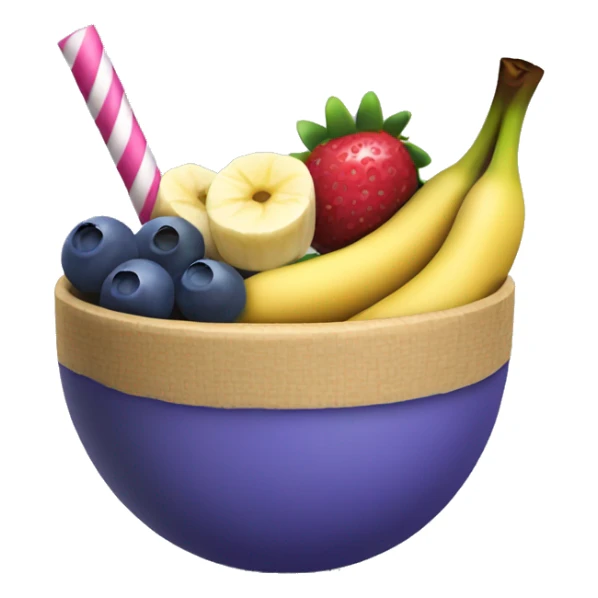 Acai bowl straw berry,blue berry and banana  sticker