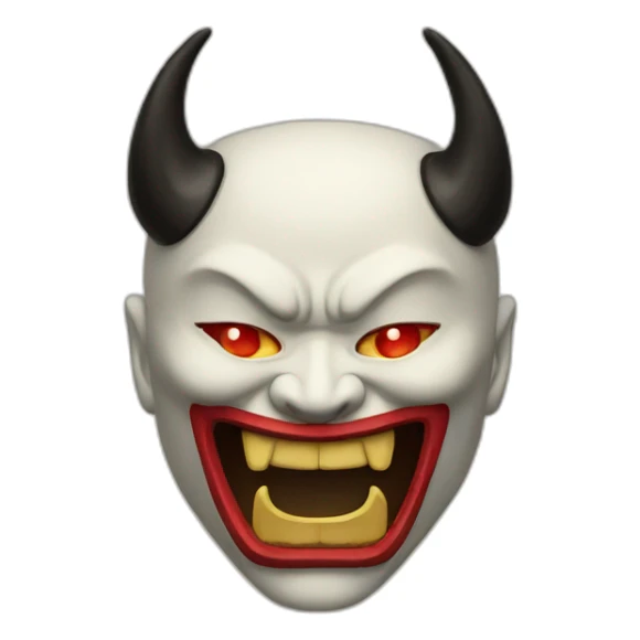 Japanese DEVIL Mask sticker