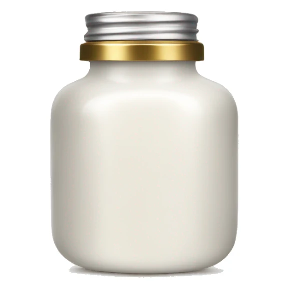white gold body oil jar sticker