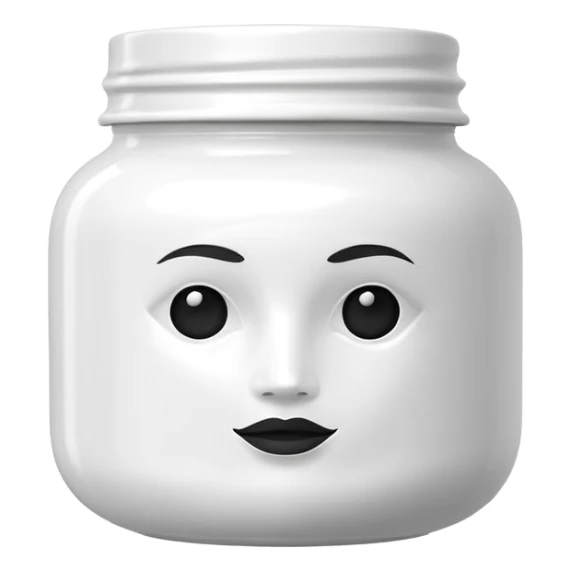 We need a new emoji representing a hair mask jar. It should look like a beauty or hair care product container (similar to a cream jar or tub), without any face, eyes, or expressions. Just the product itself, simple and clean, so people can use it when talking about hair care routines. sticker