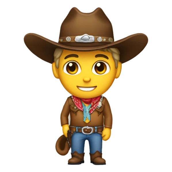 Cowboy wearing cat belt buckle  sticker