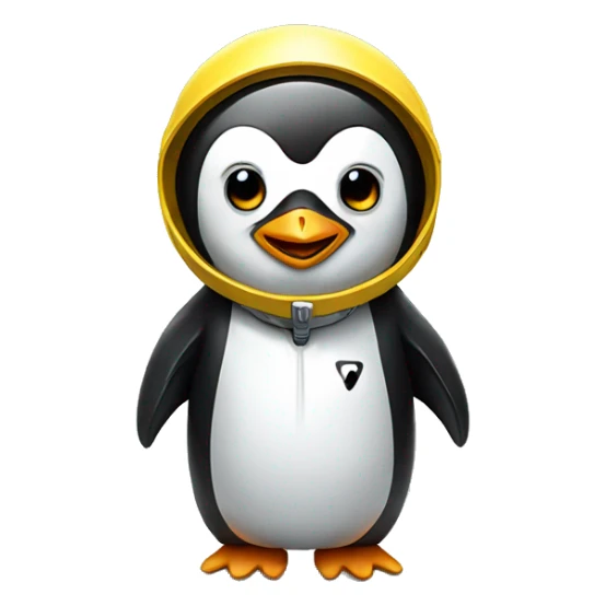 penguin wearing a radiation suit sticker