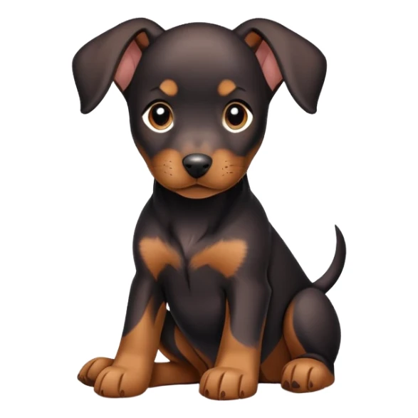 Dobermann puppy natural dar sticker