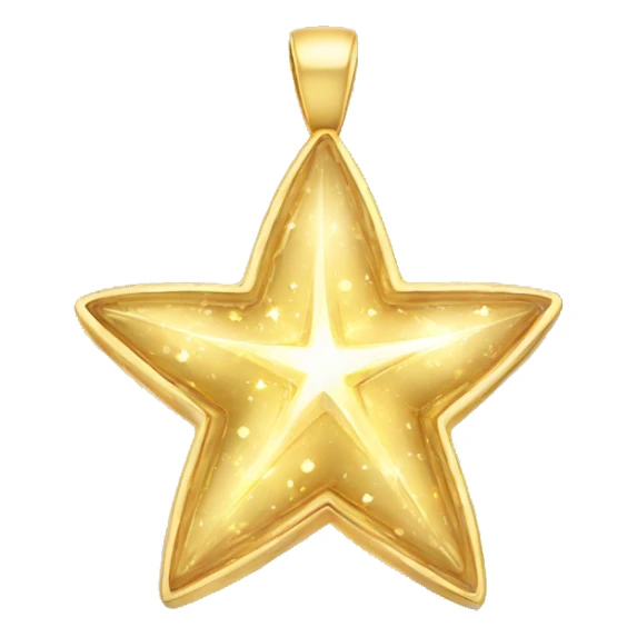 golden Twinkling star-shaped pendant sticker