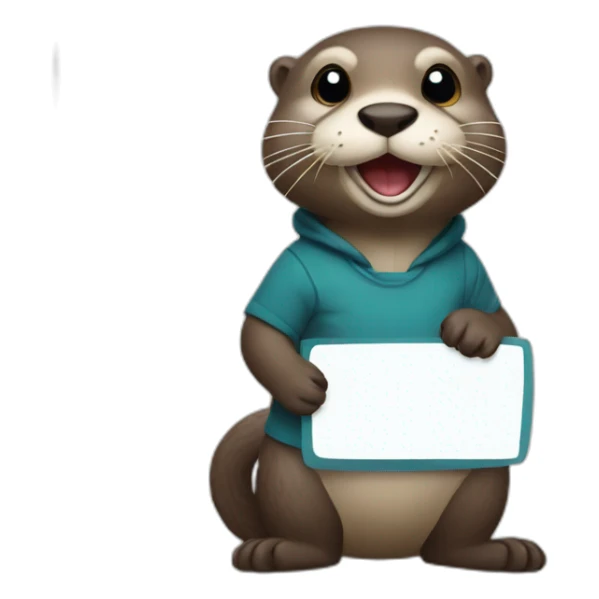 otter holding a sign that says "statsig" sticker