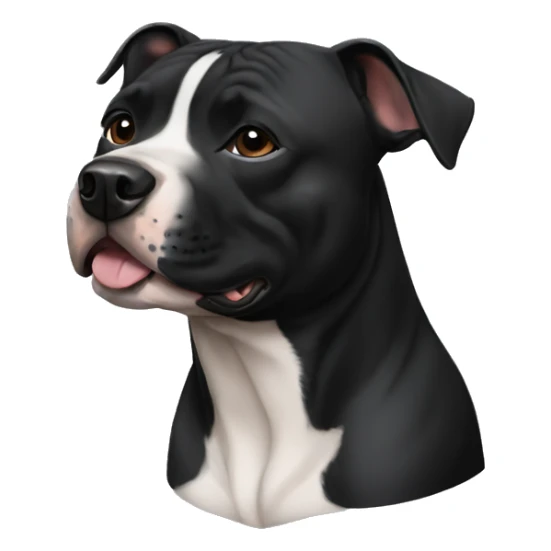 staffordshire bull terrier all black sticker