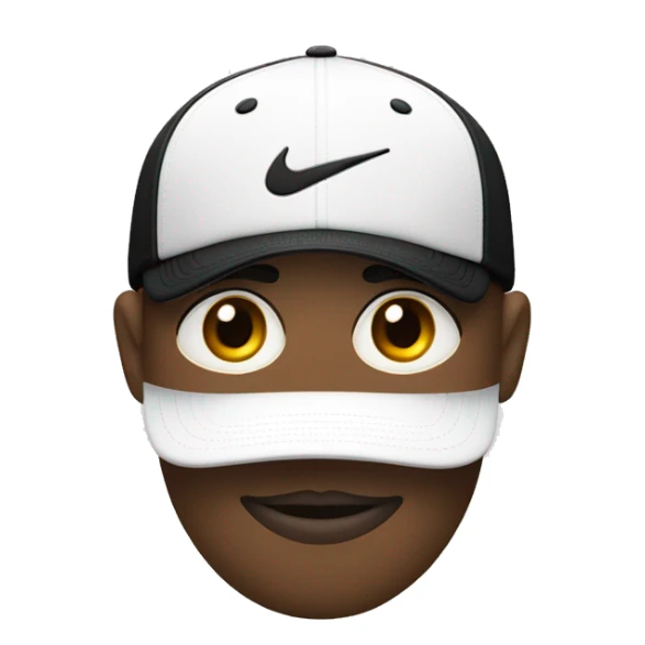 Una gorra nike en una persona blanca con sueter negro sticker