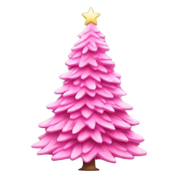 Pink Christmas tree sticker
