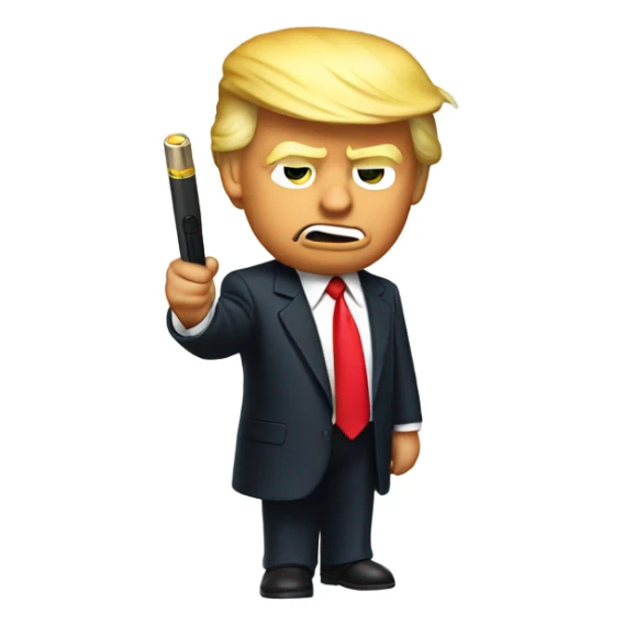 Donald trump with a dab pen sticker
