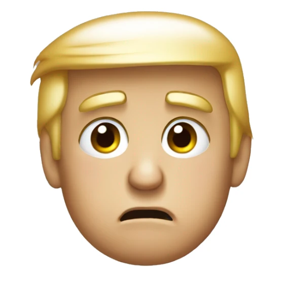 donald trump sad face  sticker