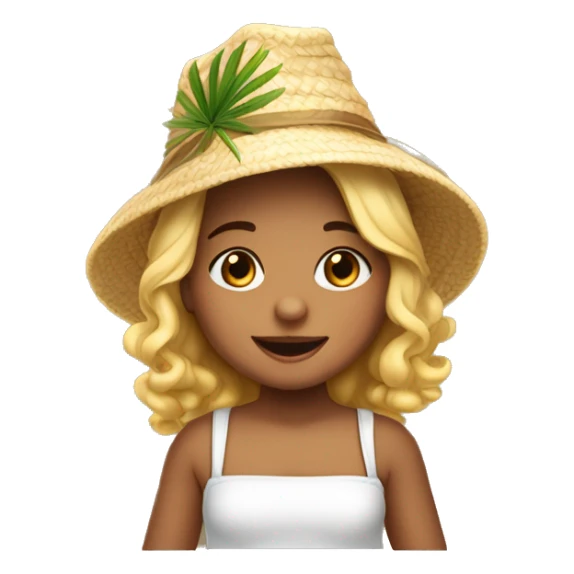 Bebê menina com chapéu de aniversário batendo palmas sticker