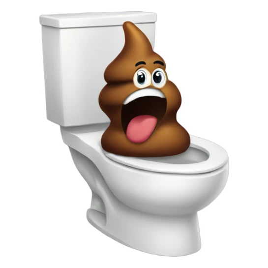 Poop in toilet  sticker