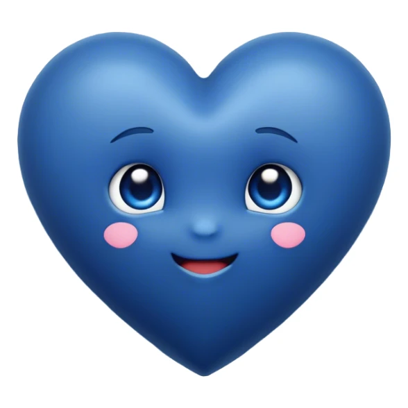 Dark Blue heart with the words Hi Cutie! in the middle  sticker
