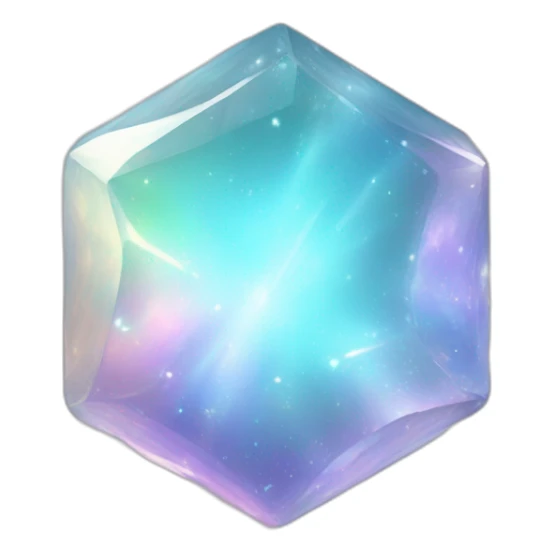 Sparkly glossy Pastel whitish iridescent glass nebula glass crystal sticker