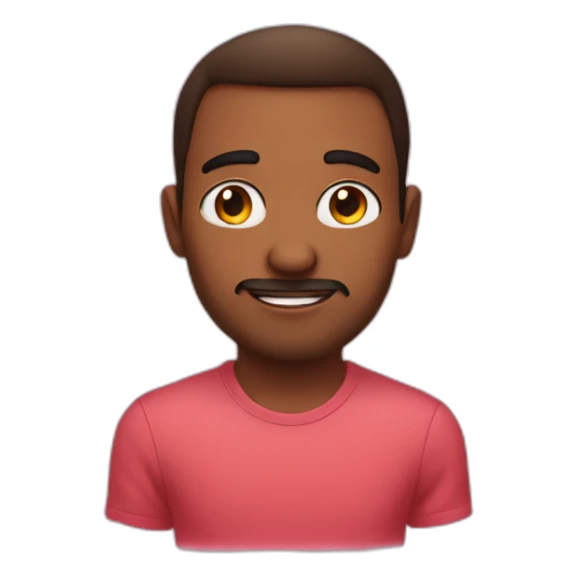 A man in love with hearts for eyes sticker