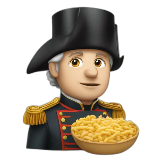 Napoléon qui mange un Macdonald sticker