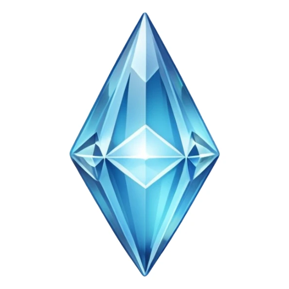 An upward arrow in the form of a crystal sticker