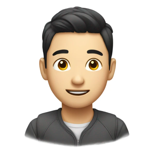 cute asian guy sticker