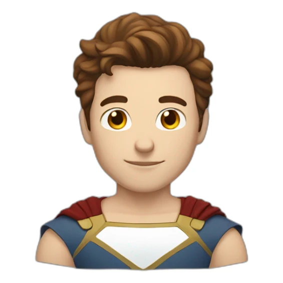 Superhero guy, white skin, brown hair sticker