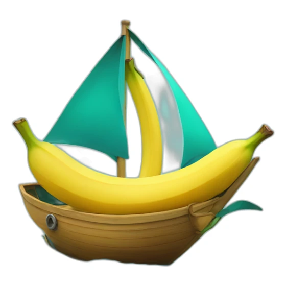a banana on a boat sticker