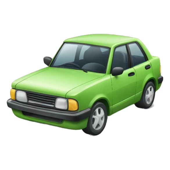 Carro con cara divertida y lentes sticker