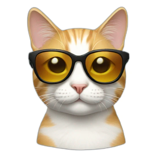 Cat with sunglasses sticker